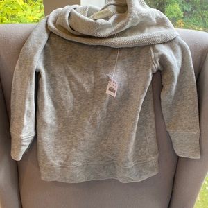 Crewcuts cowl neck sweatshirt NWT 4/5 grey 100% cotton